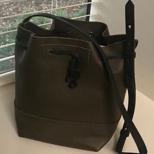 J Crew leather bucket bag!